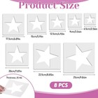 8 Pcs Large Star Stencil star Stencils Different Sizes  Star Template  Star