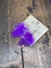 Barse Purple Plume Earrings- Sterling Silver- Coated Hematite- Nwt