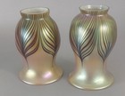 Carl Radke  Phoenix Studios  Two 2 25  Gold Feather Tulip Fitter Shades 