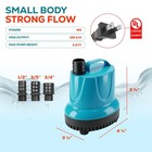 Submersible Water Pump 158 Gph For Aquarium Fish Tanks Fountain Hydroponics Pond
