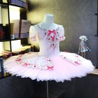 Girls Pink Ballet Tutu Dress Handmade Bow Rhinestone Stage Costume