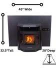 Comfortbilt Hp22i Pellet Stove Pellet Heater Fireplace Insert Epa 47 Lb Hopper