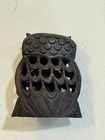 Vintage Carved Wooden Owl Figurine 3  X 2 3 8 