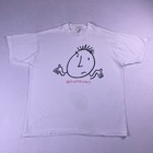 Vtg 90s Whatever Tee Xl White Face Shrug Cartoon Funny Parody Single Stitch Usa