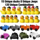 32 Jeep Ducks Rubber Ducks  Mix   Match Jeep Colors And Duck Styles - Bath Du   