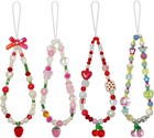Phone Charms Cute Beaded Phone Lanyard Wrist Strap Aesthetic Cellphone Keycha   