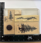 Stampin Up Wood Rubber Stamp Sensational Scenery Set Of 6