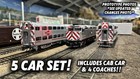 Ho Scale Caltrain Gallery Car Set  5 Car Kit Set unpainted dcc sound  See Desc      