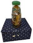Vintage Chinese Asian Reverse Painted Village Scene Large Glass Snuff Bottle