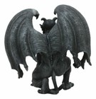 Gothic Creature Short Horned Gargoyle Statue Desktop 6 5  Figurine Faux Stone