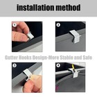 120pcs Gutter Light Hangers  Galvanized Roof Hooks  Outdoor Patio Decoration Str