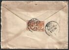  bl  Malaya Straits Settlements 1936 2c Pair Used Singapore Cover