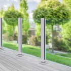Glass Railing Mid Post 304 Stainless Steel Balustrade For Balcony Stairs 35 8   