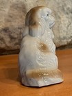Vintage Japan Porcelain Ceramic White   Cream And Brown Pekingese Dog Figurine