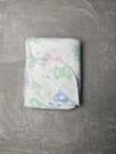 Springmaid Fleece Baby Blanket Pastel Teddy Bear Pink Green Blue 31x42 Vintage