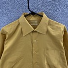 Vintage Van Heusen Shirt Mens 16 34 Yellow Hampshire House Point Collar 60s 70s