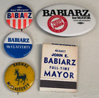 Wilmington Delaware Mayor John Babiarz Political Campaign Pinback Buttons 1960s