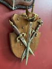 Vintage Toledo Spain Coat Of Arms With Swords Wall Plaque 13    By 8    Vg