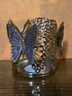 Bath   Body Works- Mason Jars Candle Sleeve Holder- Gold Dimensional Butterflies