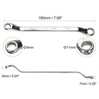 45 Degree Offset Box End Wrench 9mm X 11mm Metric 12 Point Cr-v Double Box