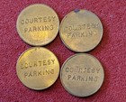 4 Old Parking Token -  courtesy Parking  On Both Sides Circulated Lot T7