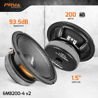 2x Prv Audio 6mb200-4 V2 Midbass Car Audio 6 5  Speakers 4 Ohm 6mb Pro 400 Watts