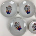 Vintage Child Size Elephant Mini Tea Set Dishes Creamer Sugar Bowl Plates Cups 