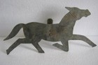 Antique Vintage Iron Running Horse Weathervane With Nickel   Weather Vane