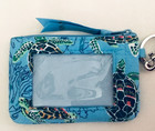 Vera Bradley    sea Turtles And Coral    Zip Id Case   Lanyard   Nwt