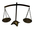 Vintage Hammered Brass Balance Decorative Scale Balance