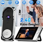 No Wifi Wire-free Smart Video Doorbell Security Camera   Monitor Battery Powered