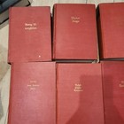 Vintage Lot Of 8 Black s Readers Service Co  Hardcover Books Red Gilt Decor