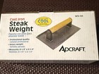 Adcraft Cast Iron Steak Weight Wsi-84 8 1 4in Rectangle Wood Handle