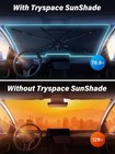 Car Windshield Sun Shade Umbrella -  silver Heat Shield   Uv Reflective  Protect