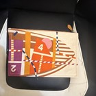 Herm  s Bain Paris Canvas Pouch Beige Multicolor Design Modern Unisex