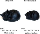 Tiny Sleeping Cat Statue Hand-carved Healing Stone Gemstone 2 