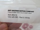 Just Another Button Company Button Red   White Bb Pack  5219