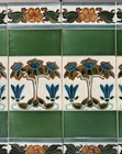 20 England -  Antique Art Nouveau Majolica Tile C1900