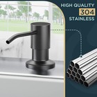 500ml Soap Dispenser For Kitchen Sink Black Soap Pump Counter Top Refill