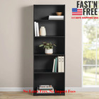 Mainstays 5-shelf Bookcase Adjustable Shelves Storage Unit True Black Oak 71 In 