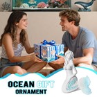 Mermaid Figurine - 4 4 Inch Blue Mosaic Tail Mermaid Statue  Beach Theme Home   