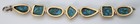 Stunning Vintage Bronze Barse  Copper Matrix Turquoise Station Panel Bracelet