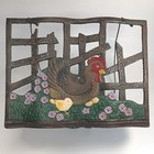Chicken Cast Iron Cookbook Stand Holder 12  X 9  Mother Hen   Chick  Heavy Duty