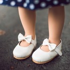The Queen s Treasures 18 Inch Doll White Dress Shoes With Bow Fits American Girl