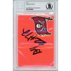 Donald Penn Auto Football Pylon Cut Tampa Bay Buccaneers Signed Beckett Bas Slab