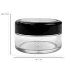 12 Pieces 10g 10ml Acrylic Transparent Round Sifter Container Jar With Clear Lid