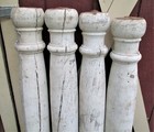 4 Antique Primitive Architectural Home Garden Wood Baluster Post Stand Columns
