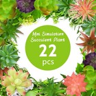 20 22 Pack Artificial Succulents Plants Unpotted Fake Succulents For Home Office