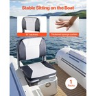 Low Back Boat Seat Fold-down Fishing Boat Seat Chair With Sponge Padding Gray