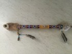 Authentic Handcrafted Native American Ceremonial Peace Pipe Beads arrowhead fur